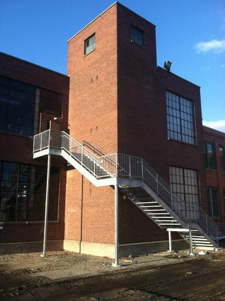 Two Roads Brewing Company – Galvanized Steel Fire Escape Stairs