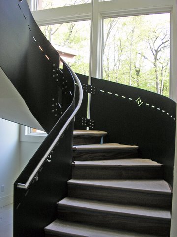 Custom High-End Residential Spiral Staircase